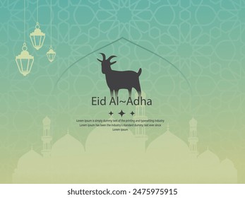 Professional eid al adha mubarak festival social media Linkedin banner template