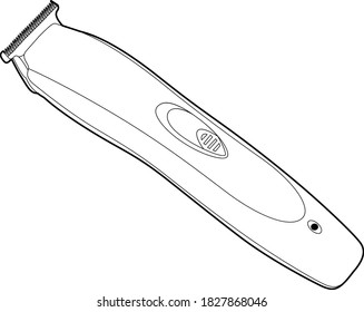 Professional Electric Razor Vector / Line Drawing. Icon, Logo, Design, Element