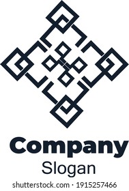 professional and elegant abstract rhombus logo template vector illustration, perfect for your company logo