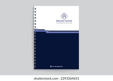 Diseño de portada para portátiles de color azul elegante profesional 