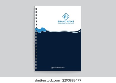 Diseño de portada para portátiles de color azul elegante profesional 