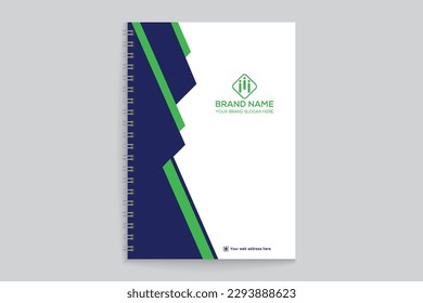 Professionelles, elegantes Design von Notebooks in Blau und Grün 