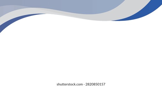Professional elegant blue wave background with ample white copy space.