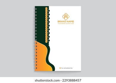 Diseño profesional elegante de portaobjetos azules y amarillos 