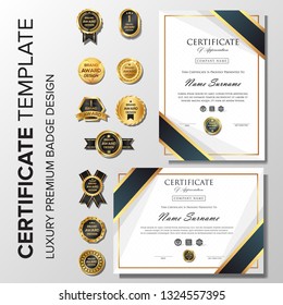 Professional elegant Certificate with badge