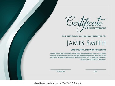 professional and elegant certificate template with a modern design.