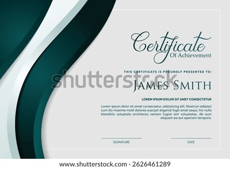 professional and elegant certificate template with a modern design.