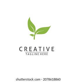 Diseño profesional, elegante, limpio, sencillo y moderno de logotipo orgánico de hoja,