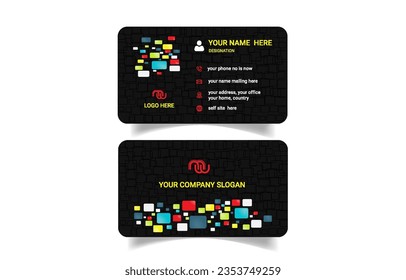 Professional elegant corporate business card design template