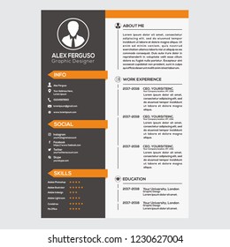 Professional and elegant CV resume template design