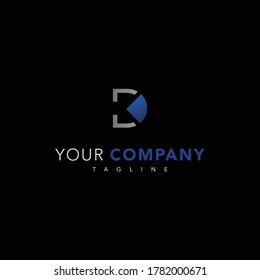 professional and elegant design initial letter D