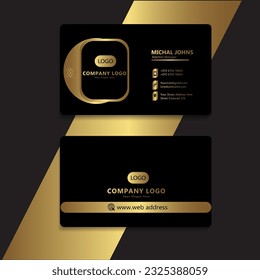 Professional elegant gold foil modern business card template
