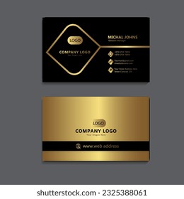 Professional elegant gold foil modern business card template
