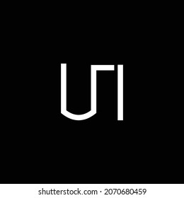 Professional elegant latest artistic letter UN NU N  logo icon  black and white color
