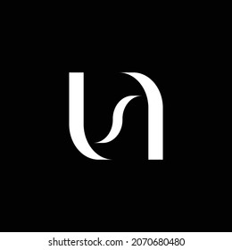 Professional elegant latest artistic letter NS SN N S logo icon  black and white color
