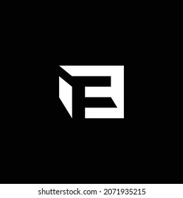 Professional elegant latest artistic letter  FE EF EIF F black and white color
