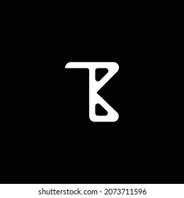 Professional elegant latest artistic letter TB BT logo icon  black and white color
