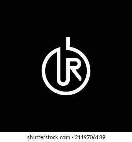 Professional elegant latest artistic letter R OR RO logo icon color black and white