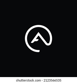 Professional elegant latest artistic letter AO OA logo icon color black and white