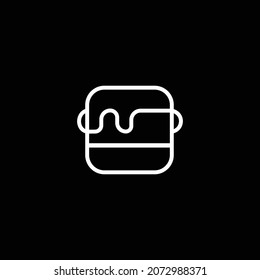 Professional elegant latest  folder logo icon  black and white color