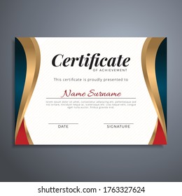 Professional Elegant Luxury Certificate Achievement Template Design