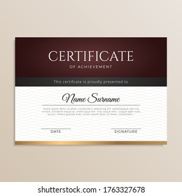 Professional Elegant Luxury Certificate Achievement Template Design