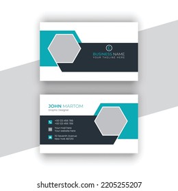 Professional elegant red and white modern business card design template

