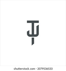 professional elegant trendy awesome art black and white color TJ JT initial based Alphabet icon logo.