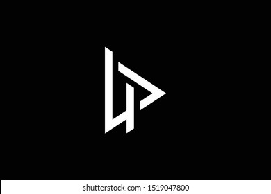  professional elegant trendy awesome artistic black and white color LP PL initial based Alphabet icon logo.