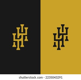 Professional elegant trendy awesome artistic HH logo design
