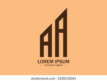 Professional elegant trendy awesome artistic AA initial based Alphabet icon logo