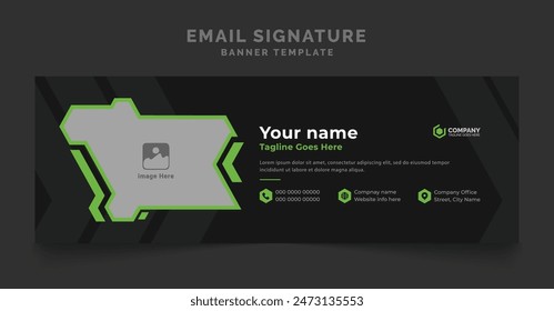 Professional Email Signature Banner Design Email Footer Layout Sign Template
