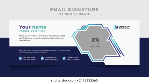 Professional Email Signature Banner Design Email Footer Layout Sign Template