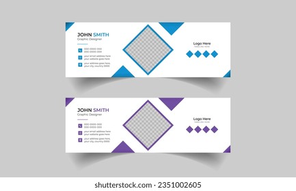 Professional email signature design template for businesses and companies.
