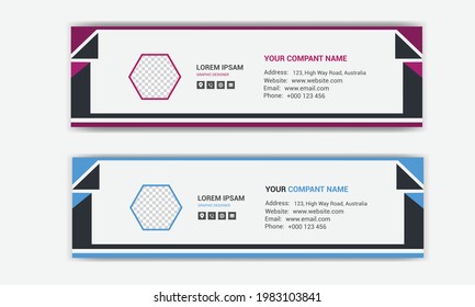 Diseño de plantilla de firma de correo electrónico profesional. 