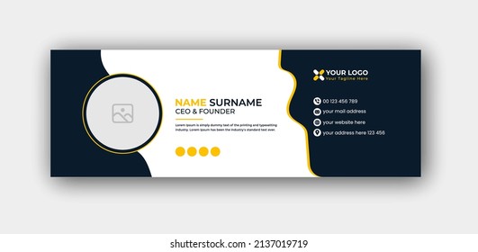 Professional email signature template  with modern and minimal layout