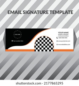 Professional Email Signature Template Modern and Minimal Layout.
Email signature. Emailers author visit cards user interface design template  business address, telephone, profile person with600x200