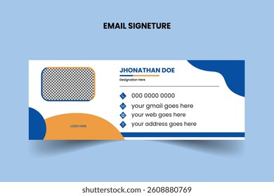 Professional Email Signature Template Modern and Minimal Layout.