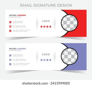Professional Email signature template and profile cover design