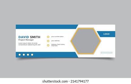 Professional  Email Signature Template vector design with a standard size.