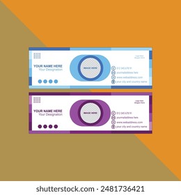 Profesional Email Plantilla de diseño de Vector con diseño simple