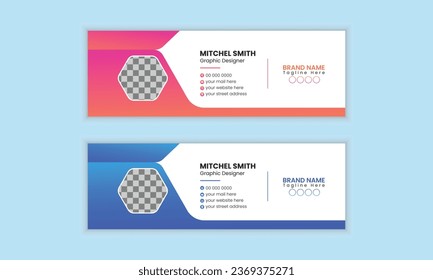 Professional Email-signature design template bundle.