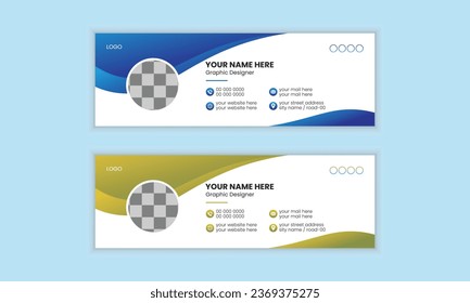 Paquete de plantillas de diseño de firmas de correo electrónico profesional.