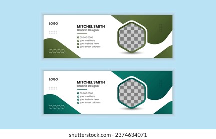 Professionelle E-Mail-Signatur-Design-Vorlage. EPS-Datei.
