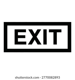 Professional emergency exit sign featuring a high contrast black border and clear typography. Ideal for safety compliance in commercial buildings, public spaces, and office fire evacuation routes.