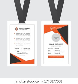 Professional Employee ID Card Template Vector