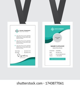 Professional Employee ID Card Template Vector