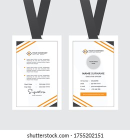 Professional Employee ID Card Template Vector