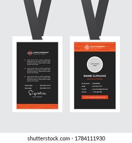Professional Employee ID Card Template Vector