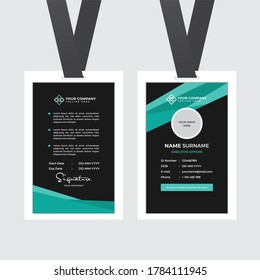 Professional Employee ID Card Template Vector